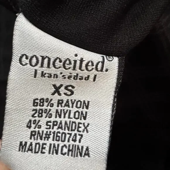 110. Conceited Slim Leg Stretch Dress Slacks Tummy Control Book Smart Size XS - Picture 6 of 8